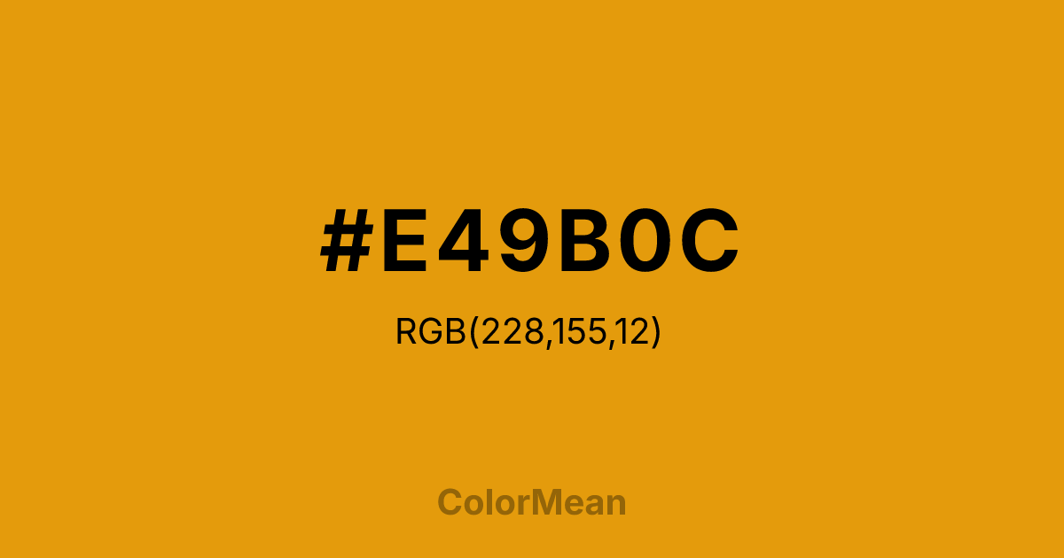 #E49B0C color swatch
