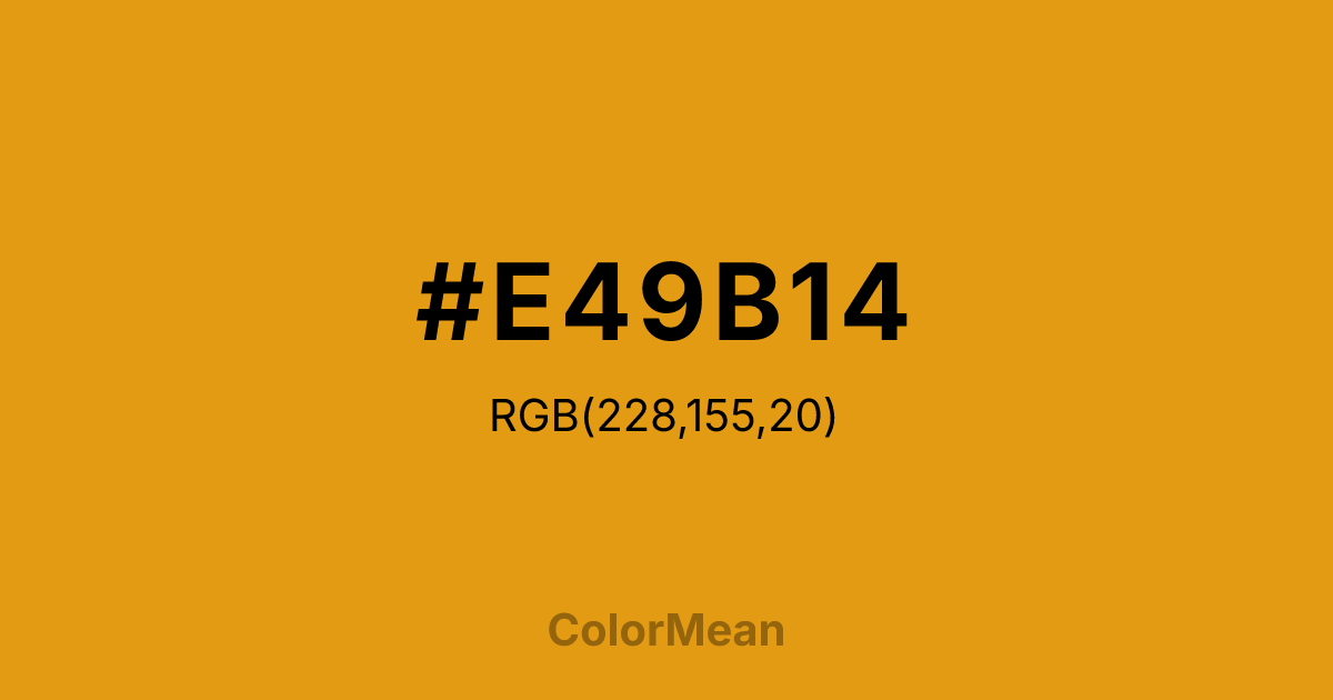 #E49B14 color swatch