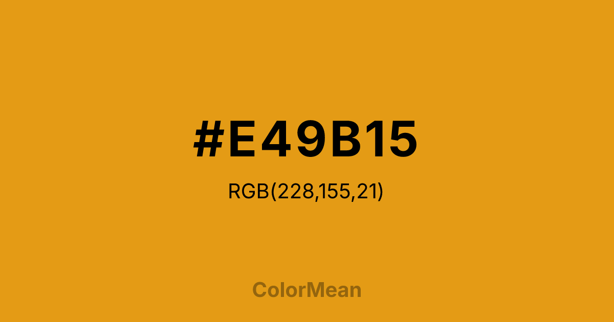 #E49B15 color swatch