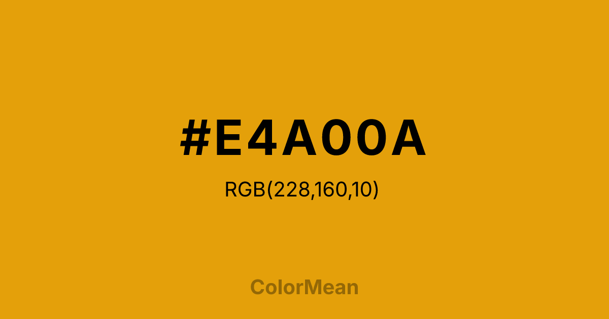 #E4A00A color swatch