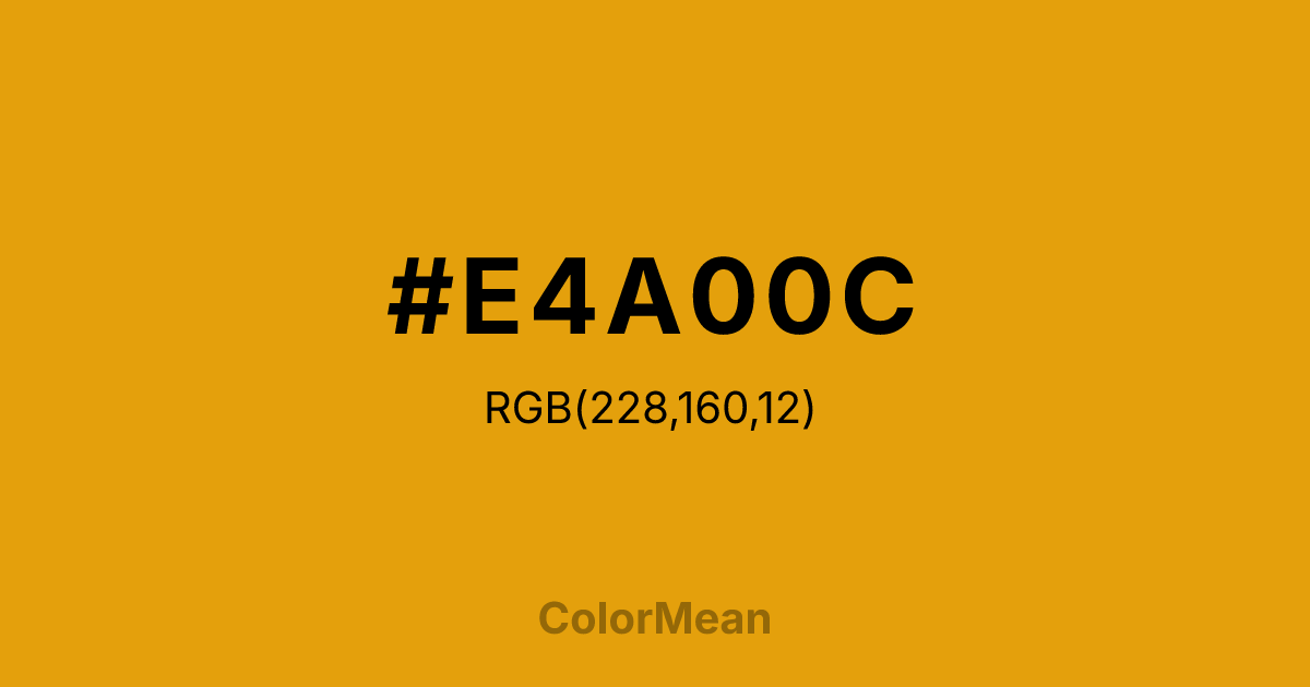 #E4A00C color swatch