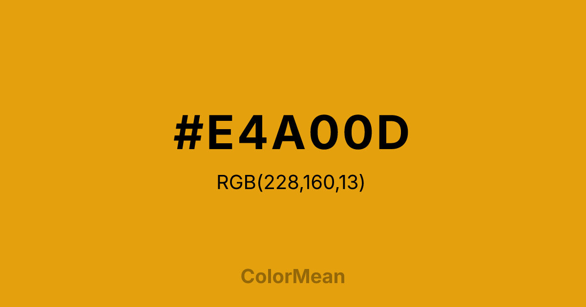 #E4A00D color swatch