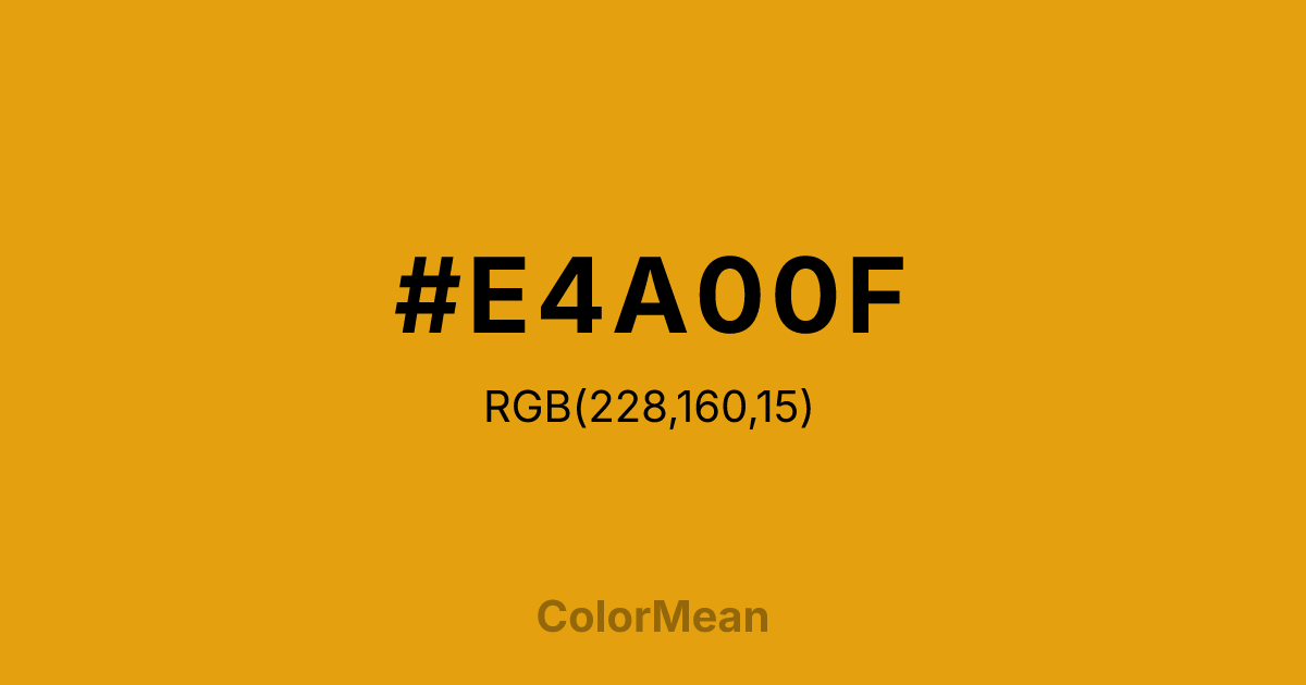 #E4A00F color swatch
