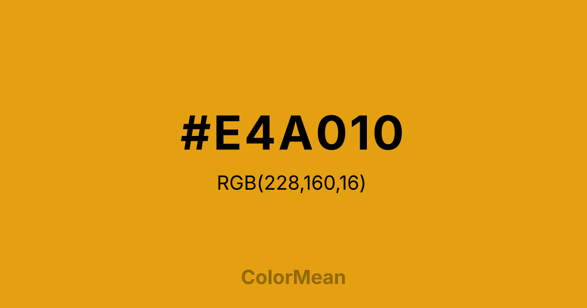 #E4A010 color swatch