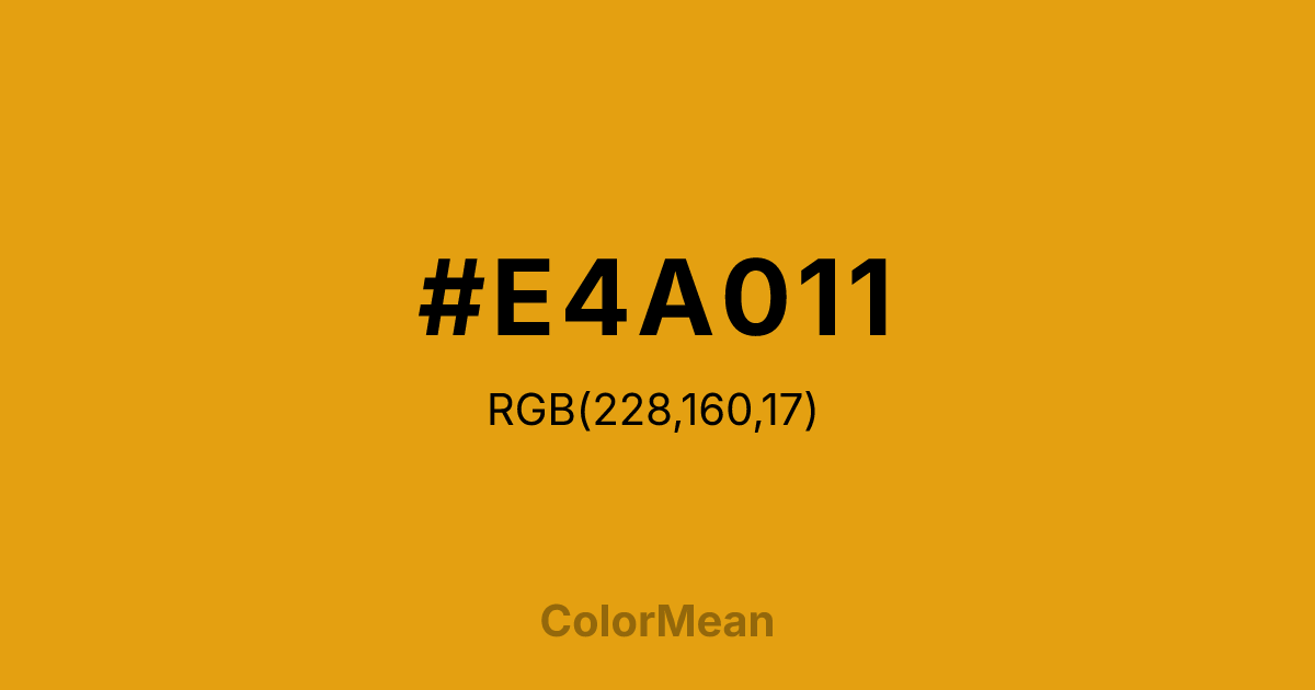 #E4A011 color swatch