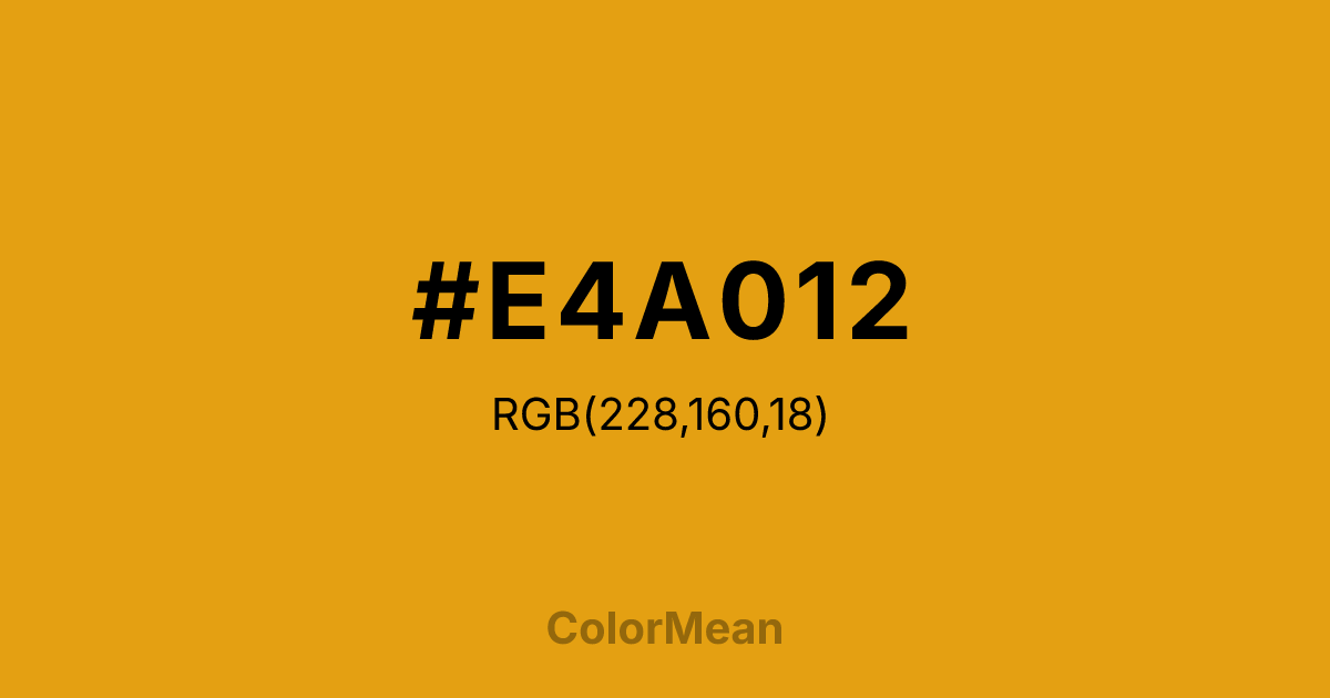 #E4A012 color swatch