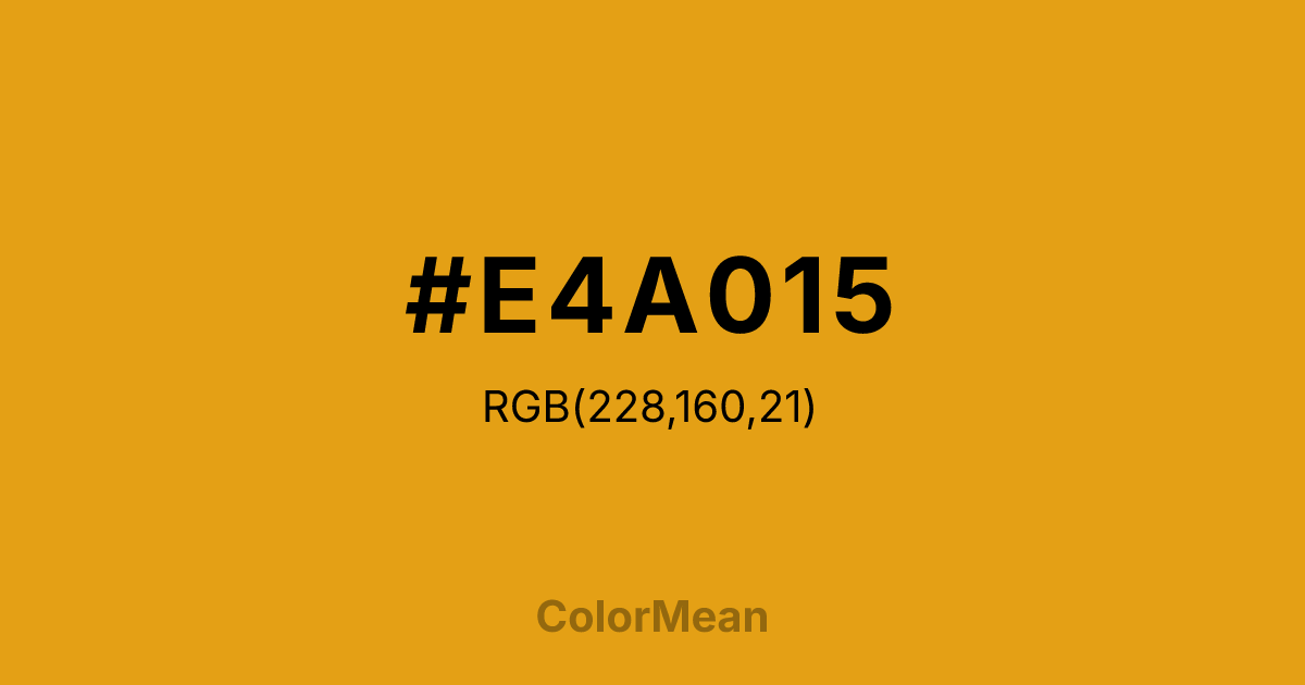 #E4A015 color swatch