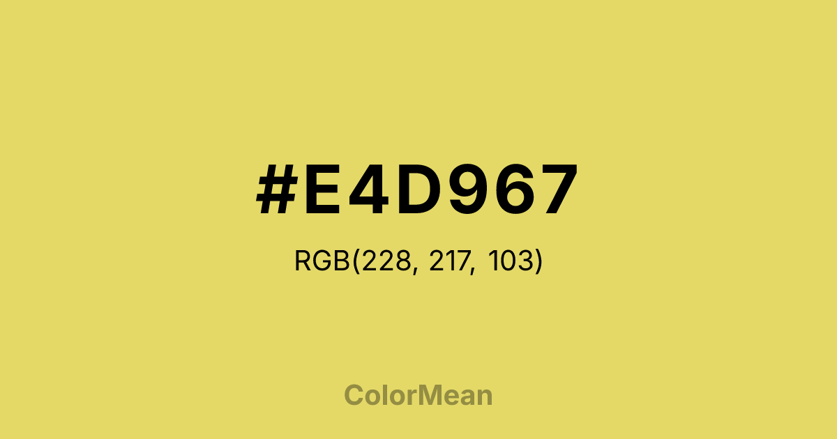 #E4D967 color swatch