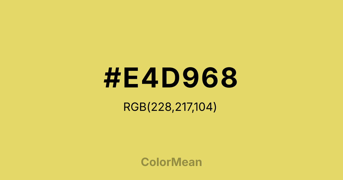 #E4D968 color swatch