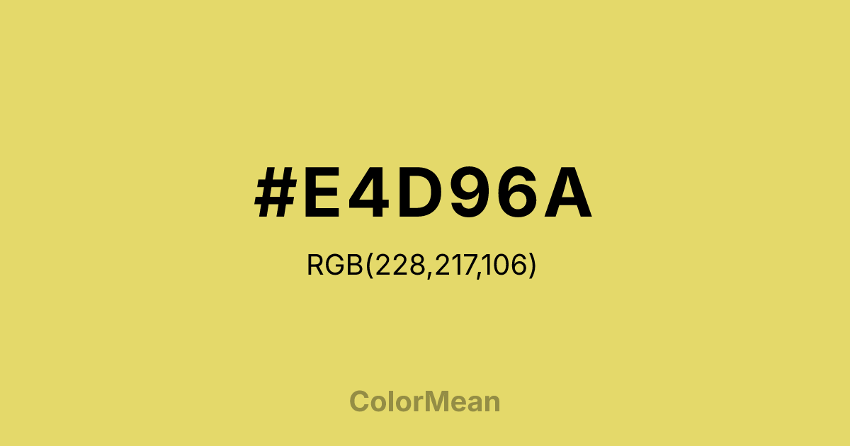 #E4D96A color swatch