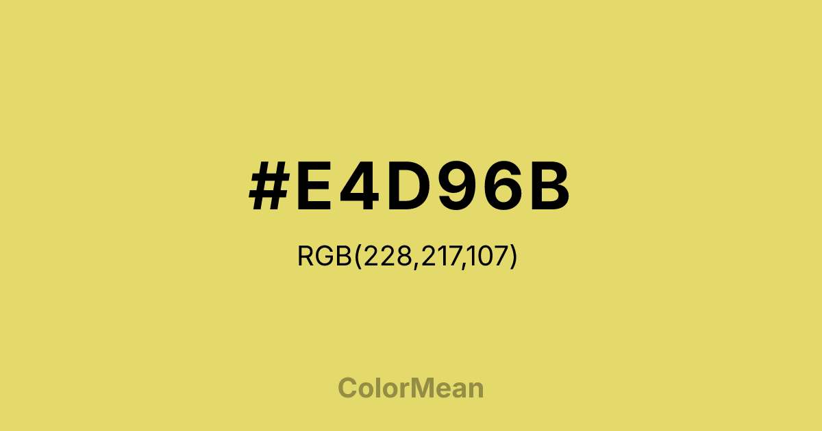 #E4D96B color swatch