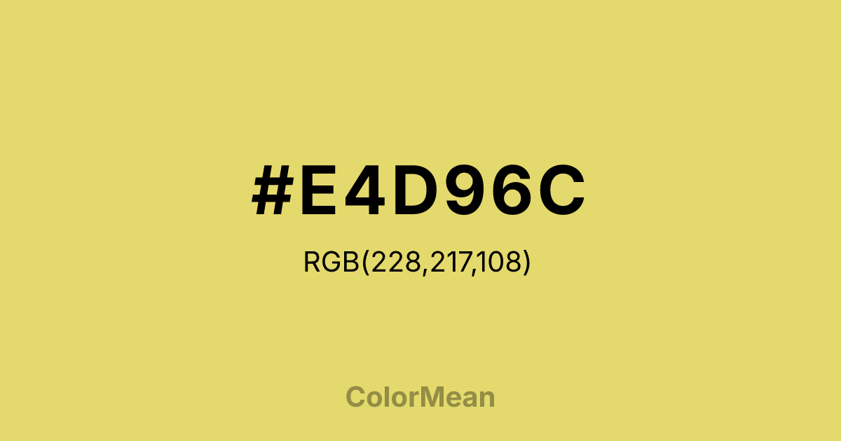 #E4D96C color swatch