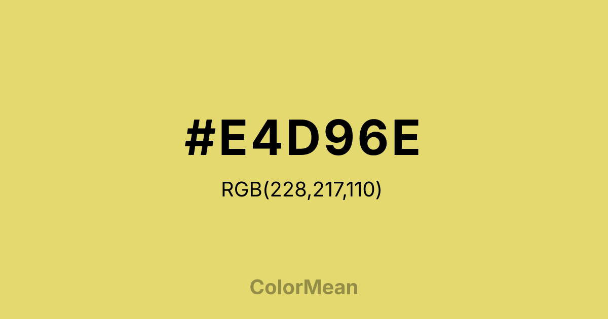 #E4D96E color swatch