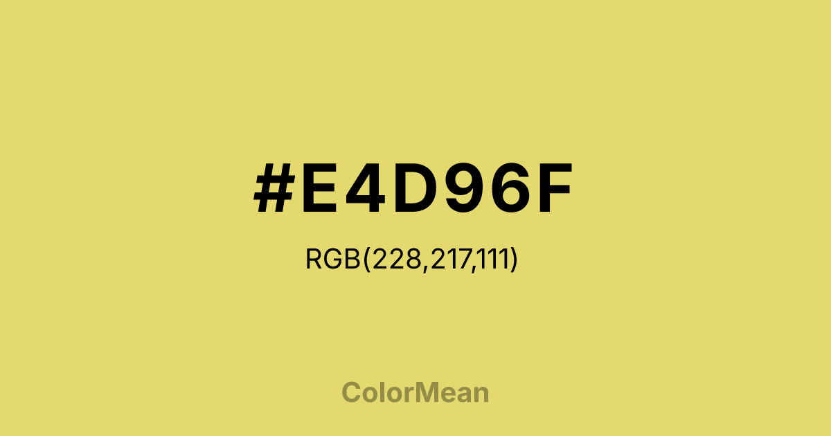 #E4D96F color swatch