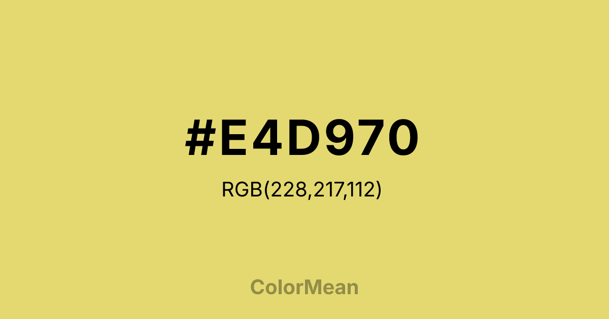 #E4D970 color swatch