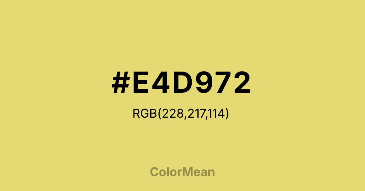 #E4D972 color swatch