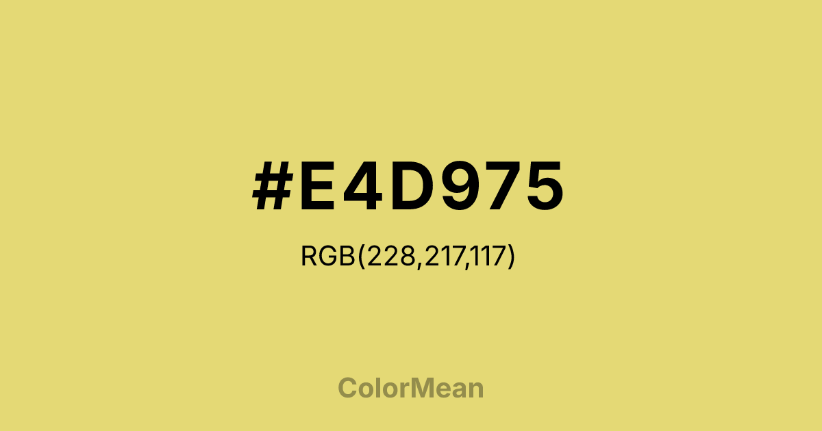#E4D975 color swatch