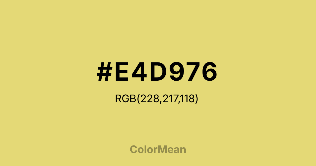 #E4D976 color swatch