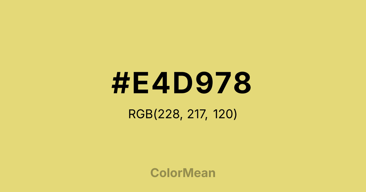 #E4D978 color swatch