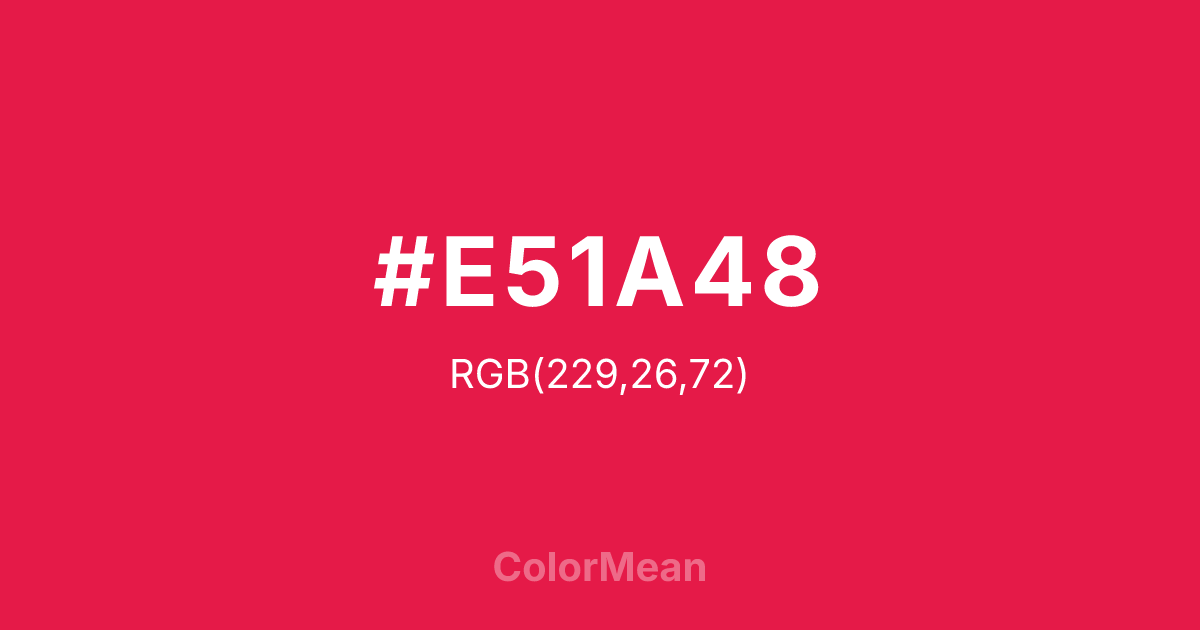 #E51A48 color swatch