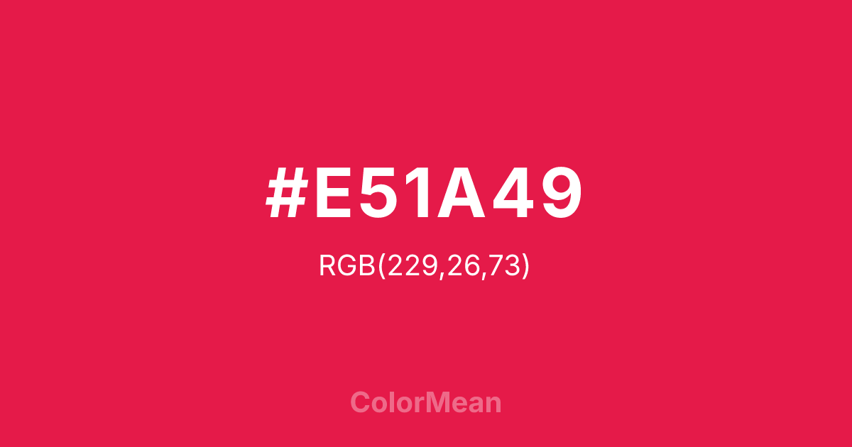 #E51A49 color swatch