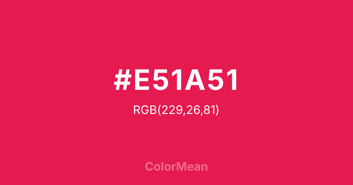 #E51A51 color swatch
