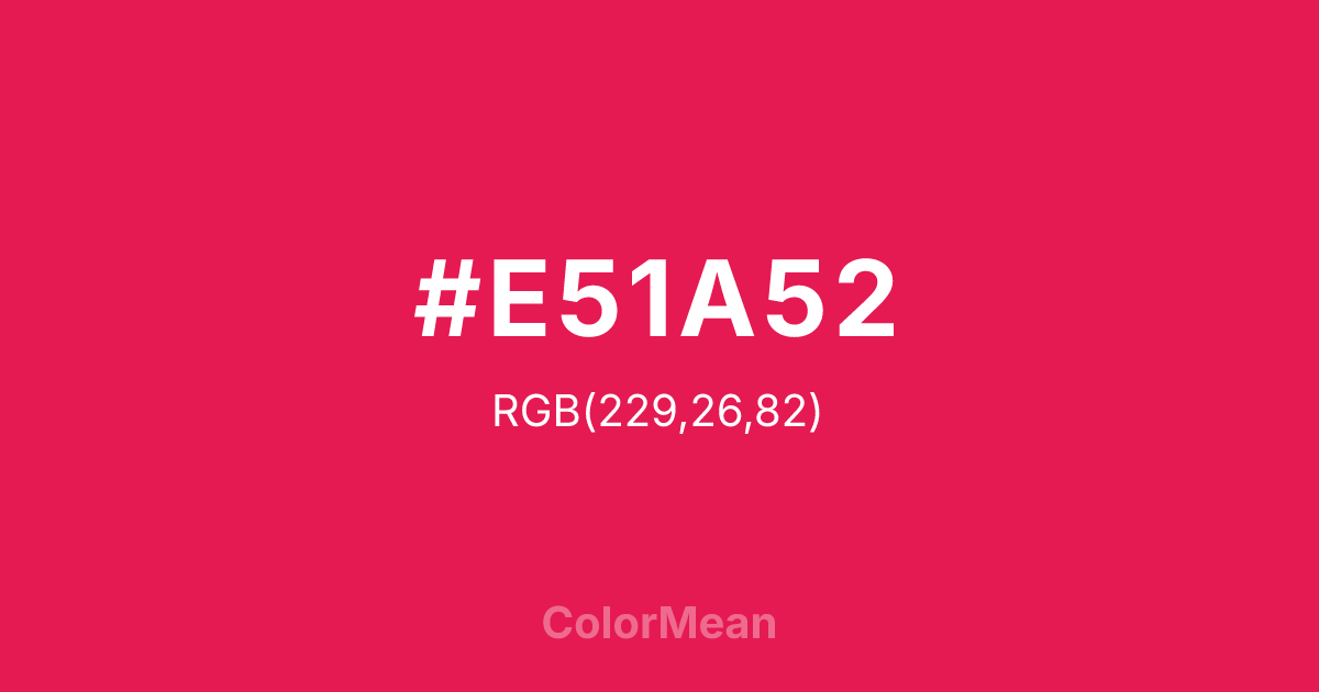 #E51A52 color swatch