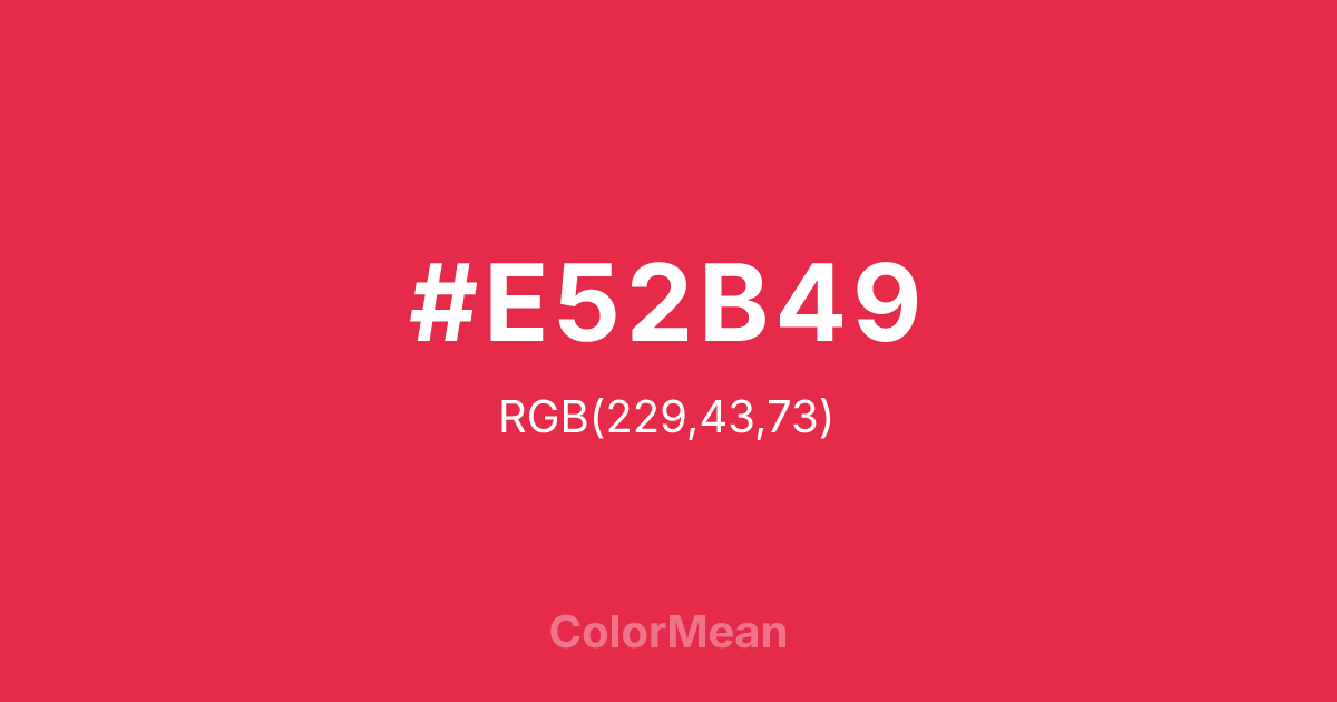#E52B49 color swatch
