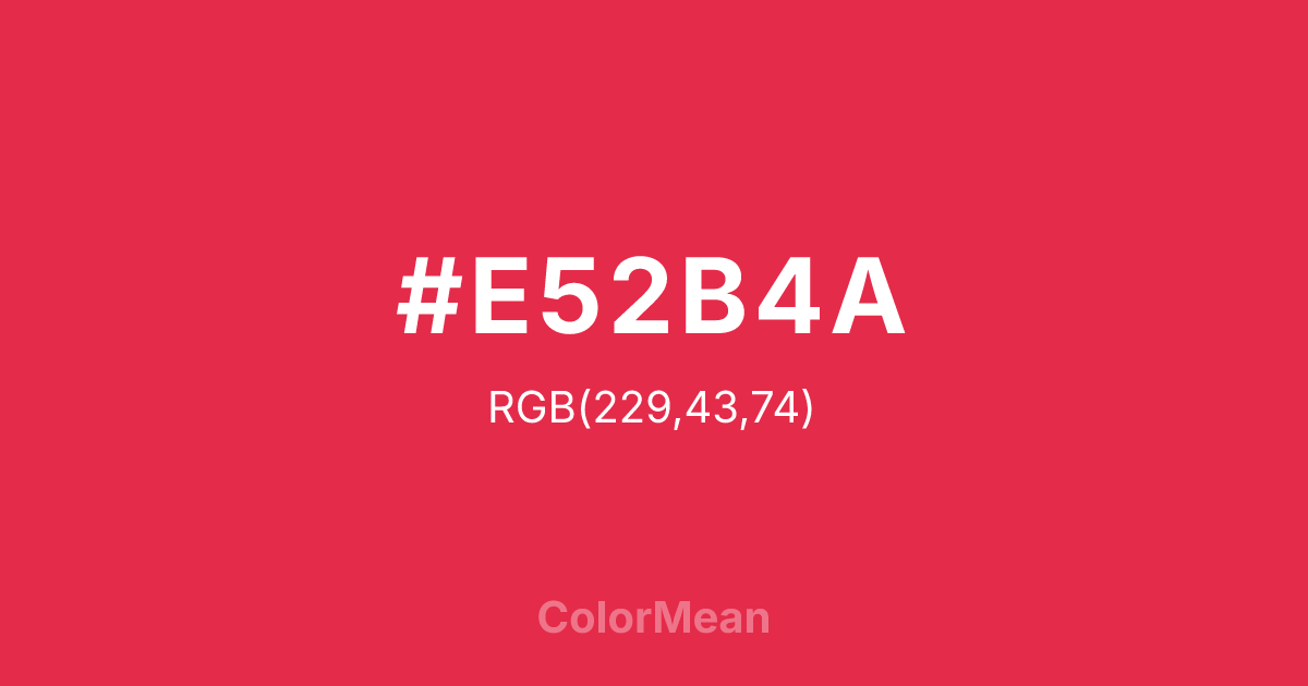 #E52B4A color swatch