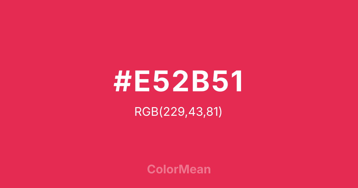 #E52B51 color swatch