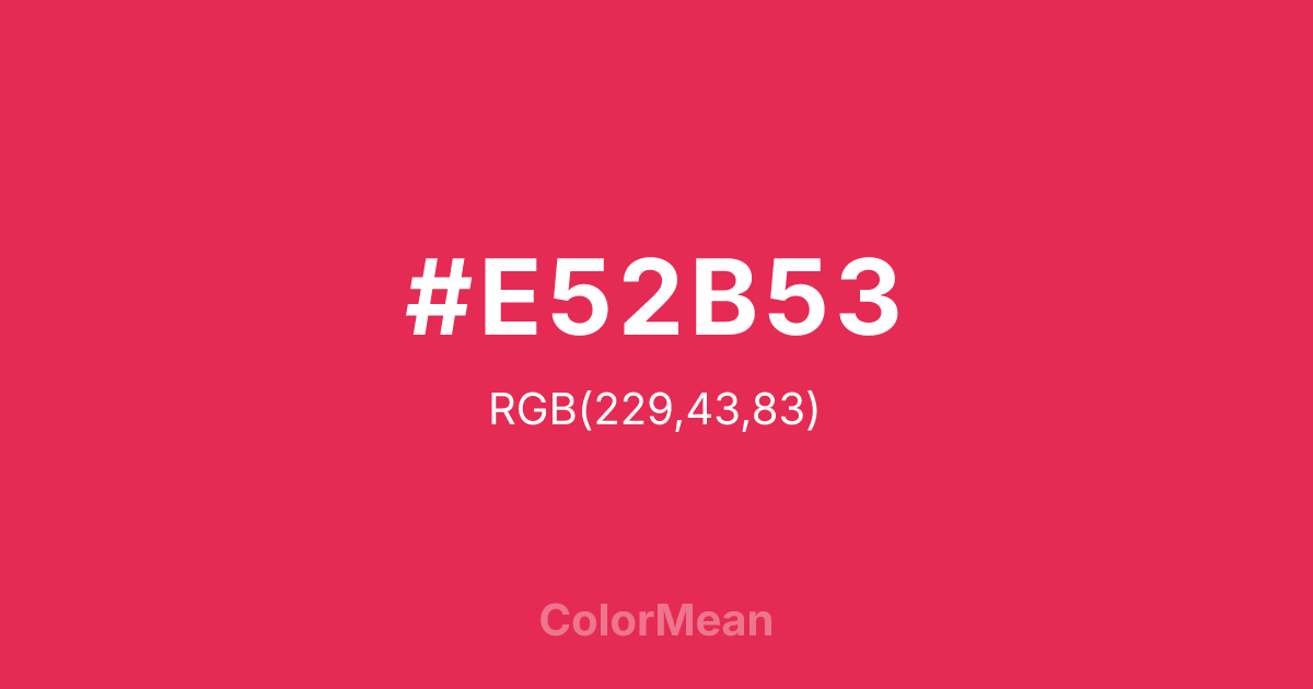 #E52B53 color swatch