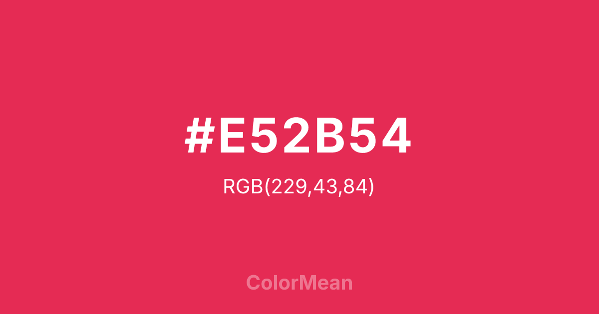 #E52B54 color swatch