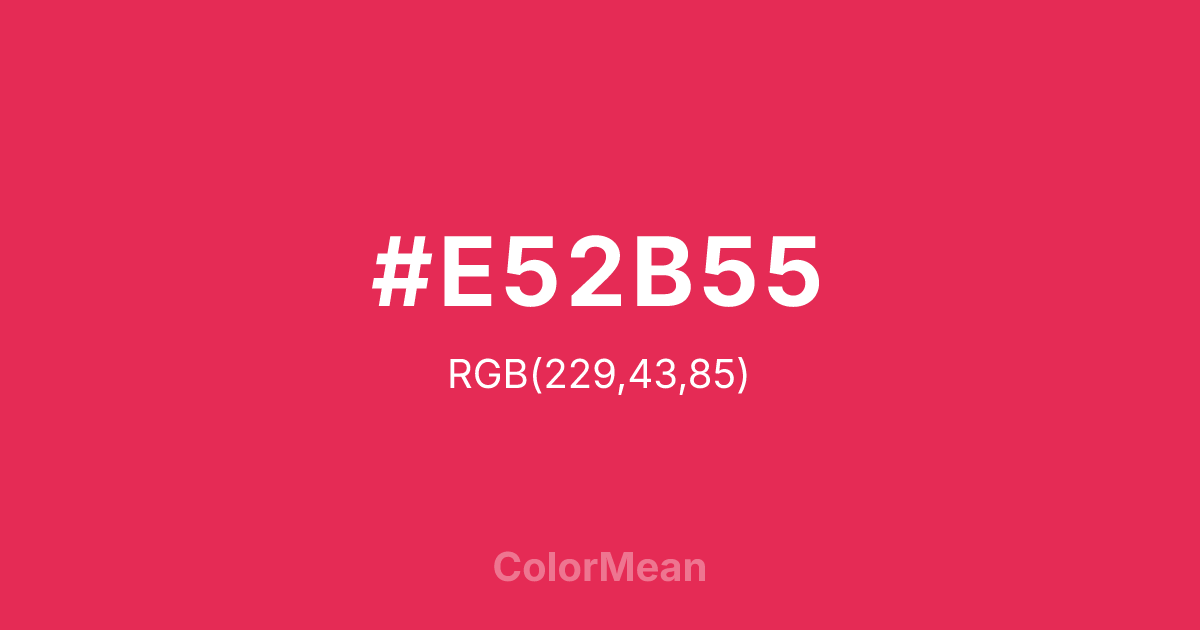 #E52B55 color swatch