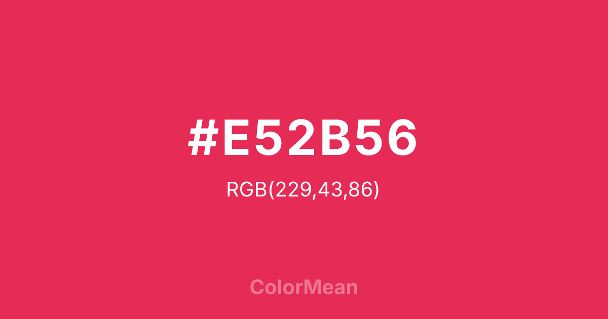 #E52B56 color swatch
