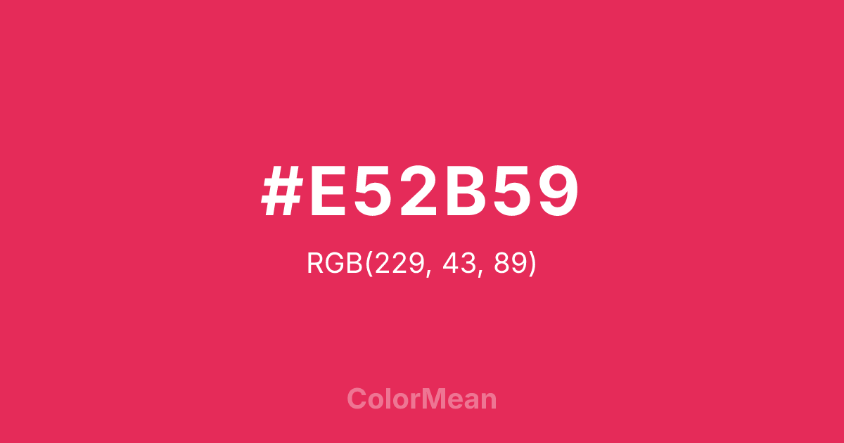 #E52B59 color swatch