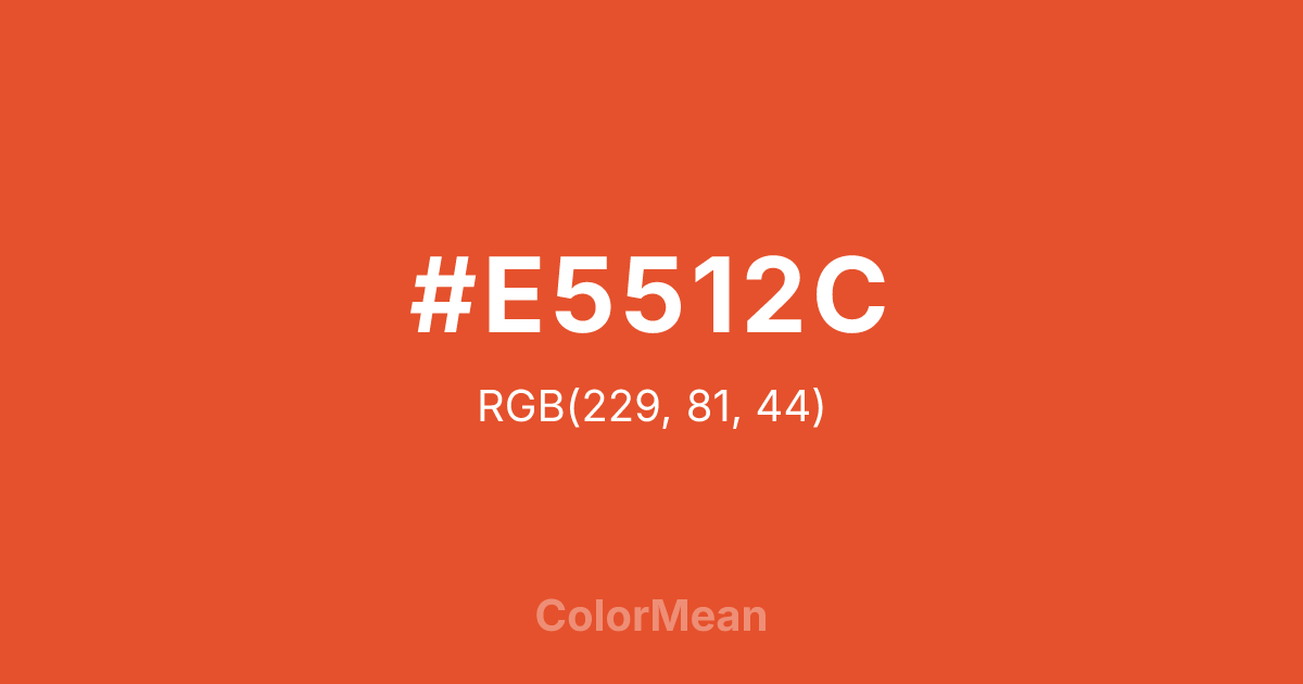 #E5512C color swatch