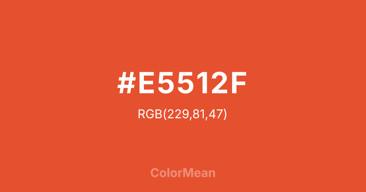 #E5512F color swatch
