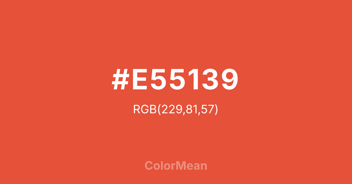 #E55139 color swatch
