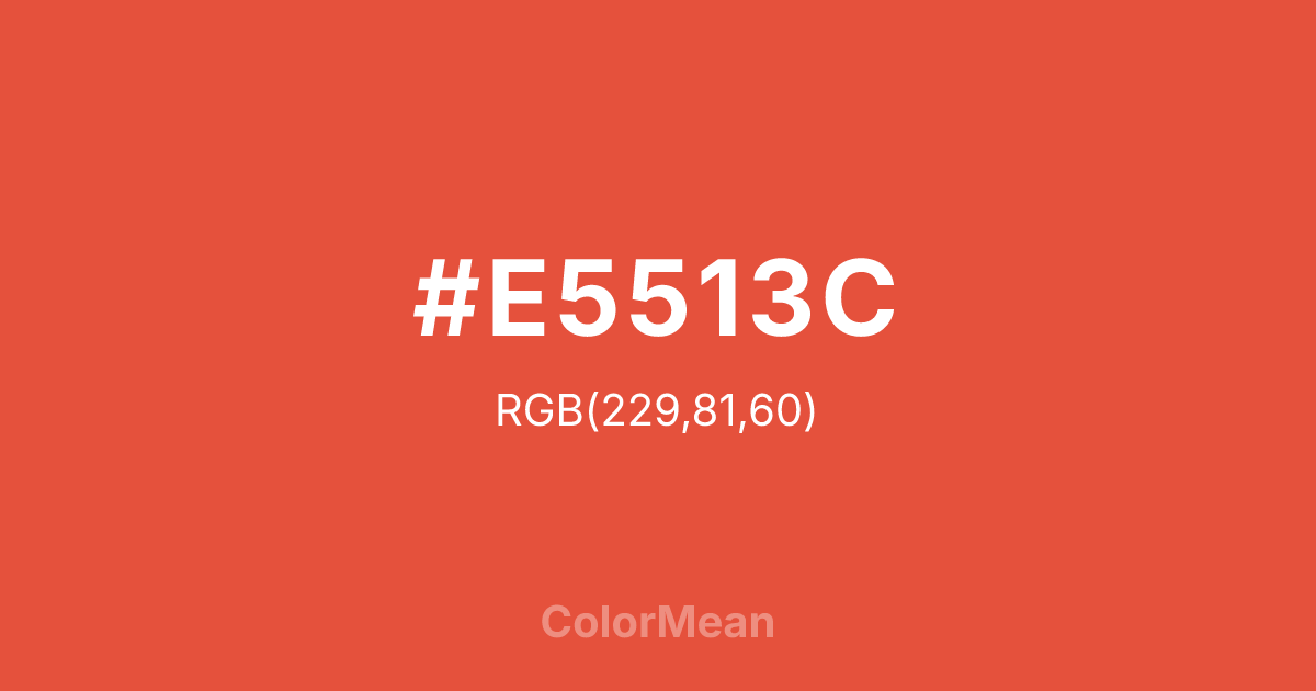 #E5513C color swatch