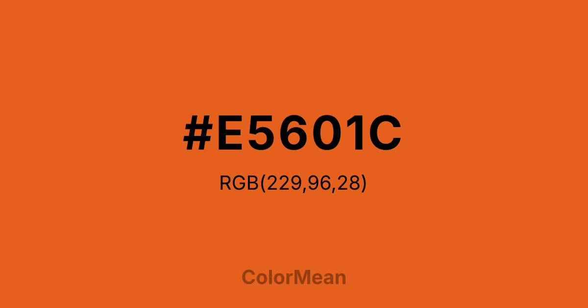 #E5601C color swatch