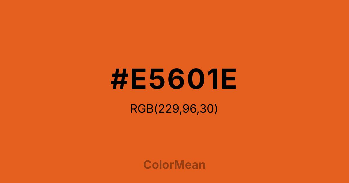 #E5601E color swatch