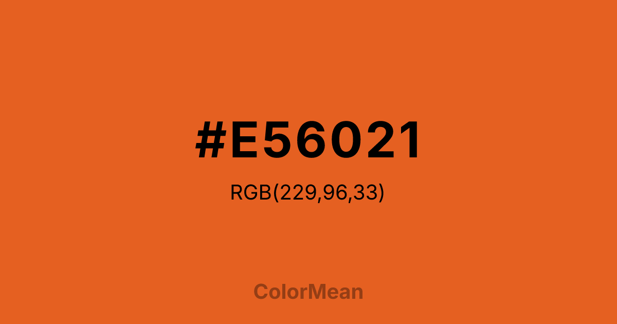#E56021 color swatch