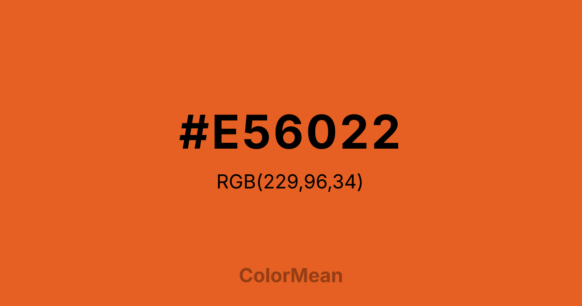 #E56022 color swatch