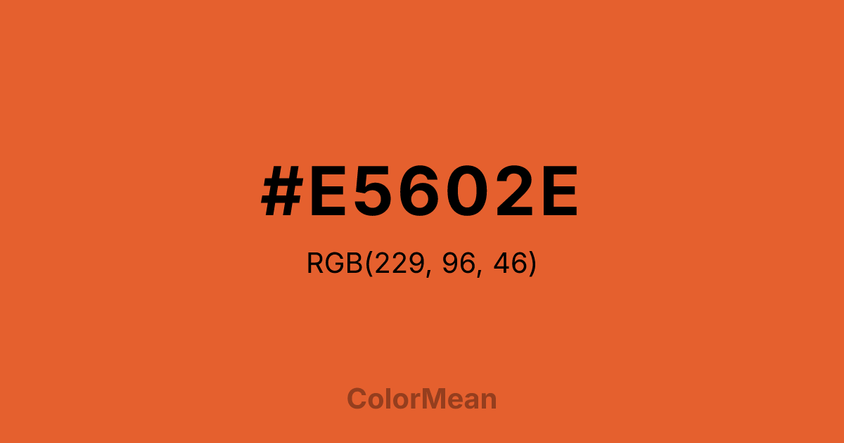 #E5602E color swatch
