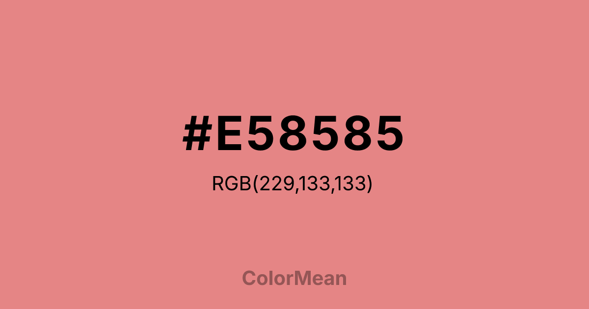 #E58585 color swatch