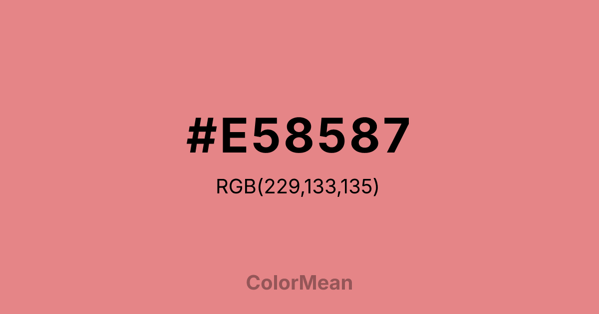 #E58587 color swatch