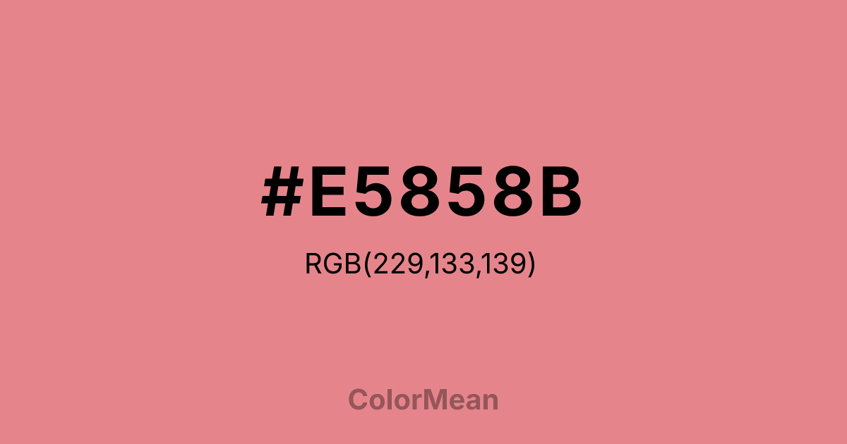 #E5858B color swatch