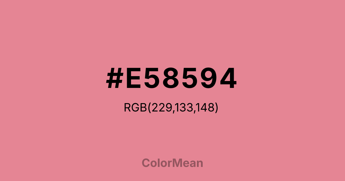 #E58594 color swatch
