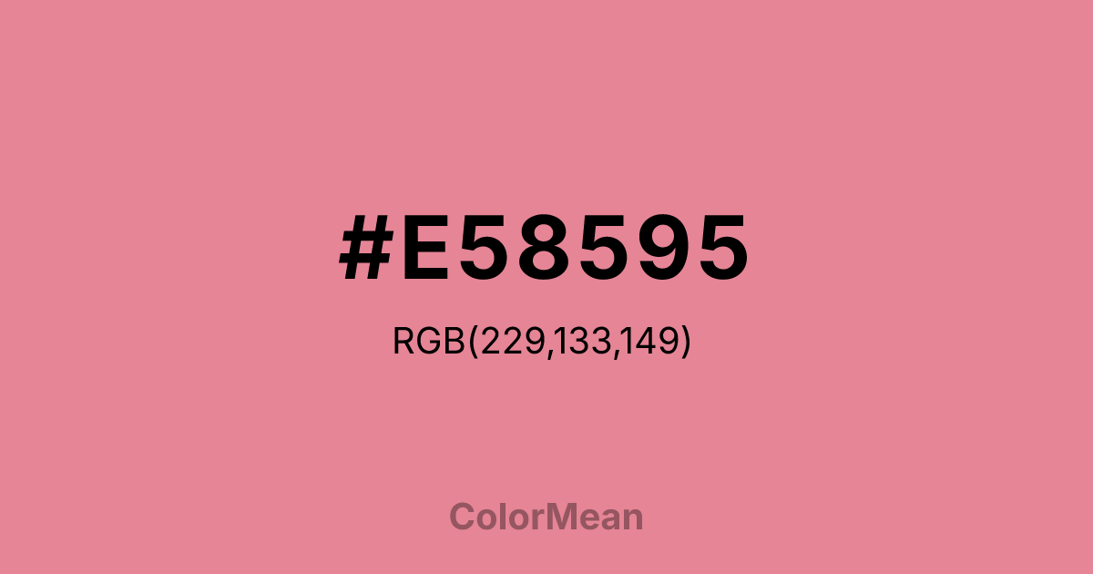 #E58595 color swatch