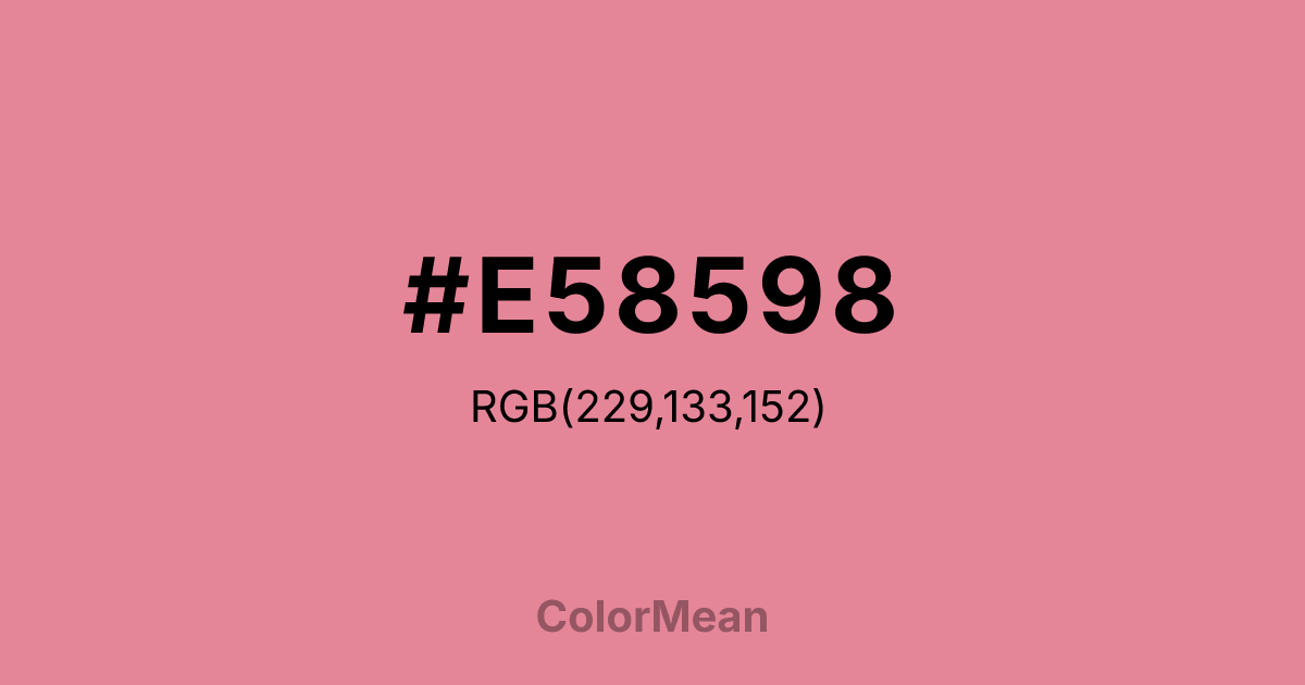 #E58598 color swatch